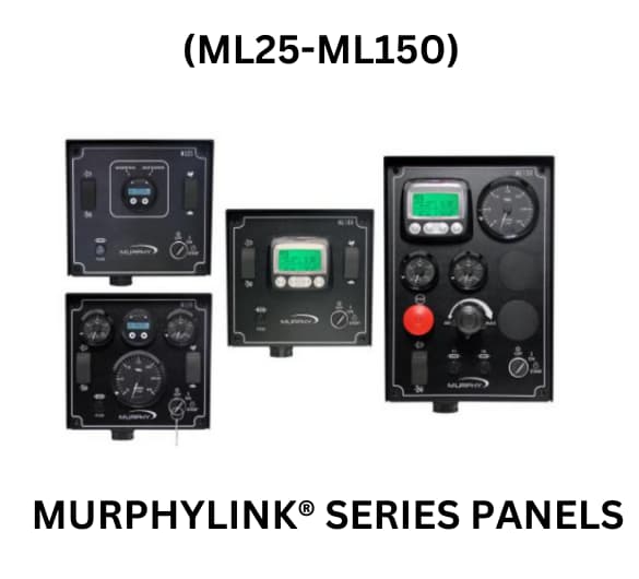 Display of Murphylink series panels in multiple sizes, highlighting the advanced power vision display technology